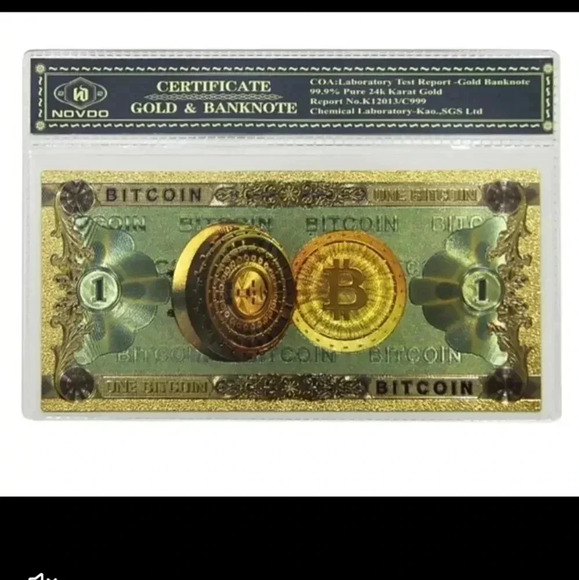 Bitcoin Commemorative Bill: A Limited Edition American Golden Foil Coin - Picture 9 of 9